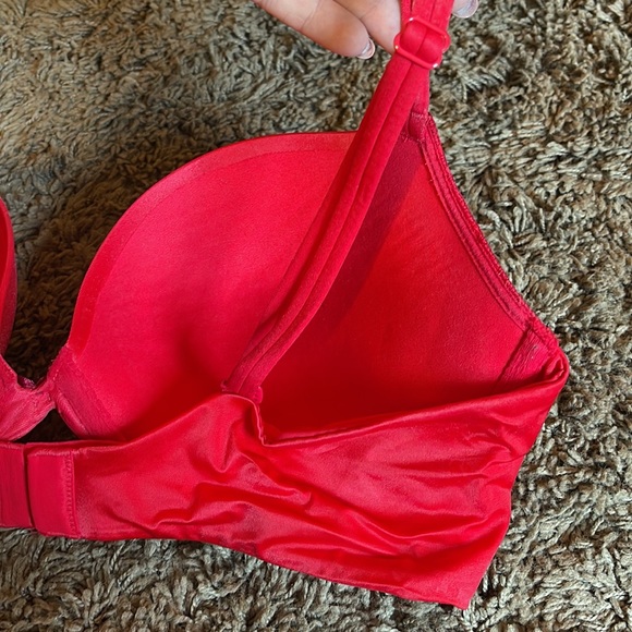 EUC Size 36D Victoria’s Secret Red Lace Push Up Bra - Picture 5 of 8
